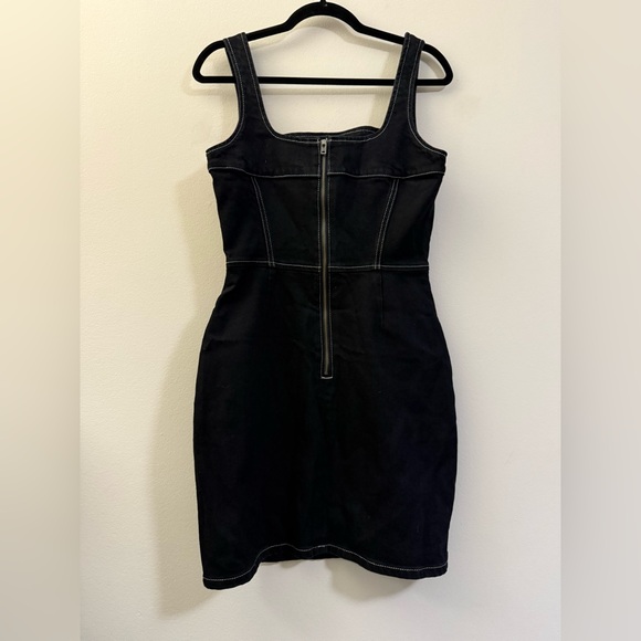 Reformation Davies Bustier Denim Dress in Black - 8 - Picture 4 of 11